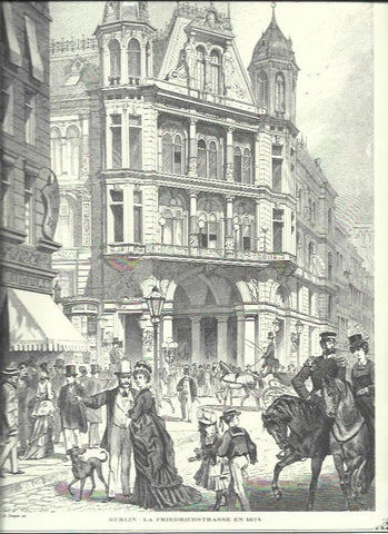 LAMINA 30527: La Friedrichstrasse de Berlin hacia 1874