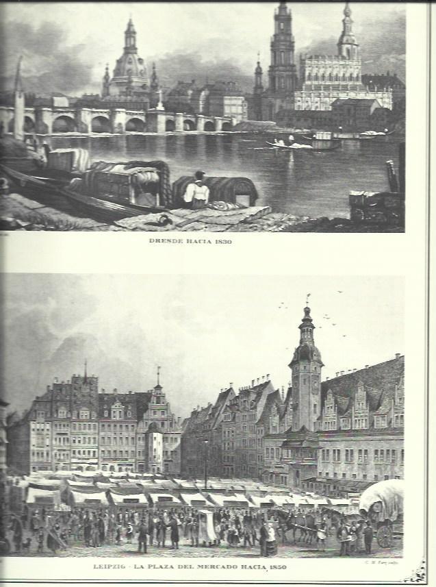 LAMINA 30526: Dresde y Plaza del Mercado de Leipzig
