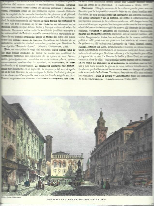 LAMINA 30469: Plaza Mayor de Bolonia hacia 1855