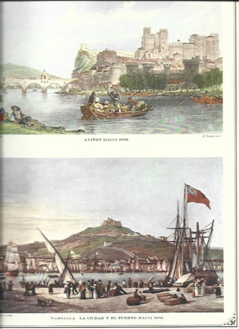 LAMINA 30466: Aviñon hacia 1840 y Marsella hacia 1835