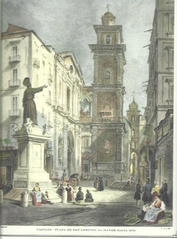 LAMINA 30471: Plaza de San Lorenzo el Mayor de Napoles