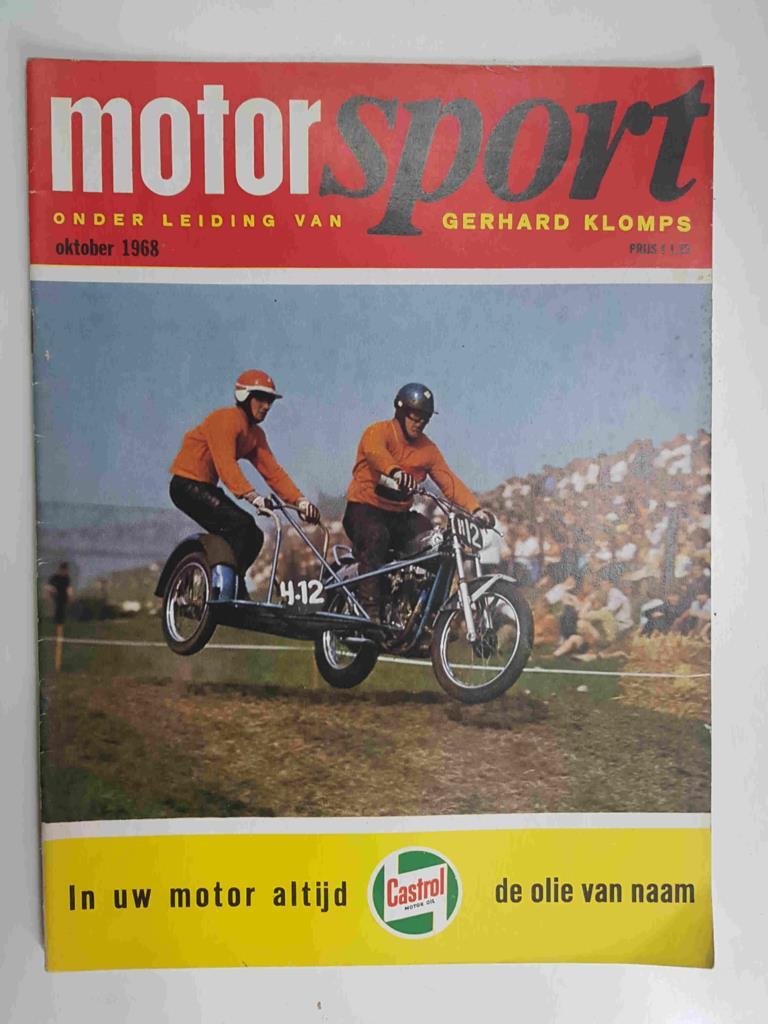 Revista: Motorsport oktober 1968 onder leiding van,  (Gerhard Klomps). No tiene poster central