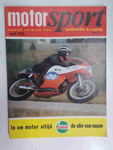 Revista: Motorsport april 1970 onder leiding van,  (Gerhard Klomps). No tiene poster central