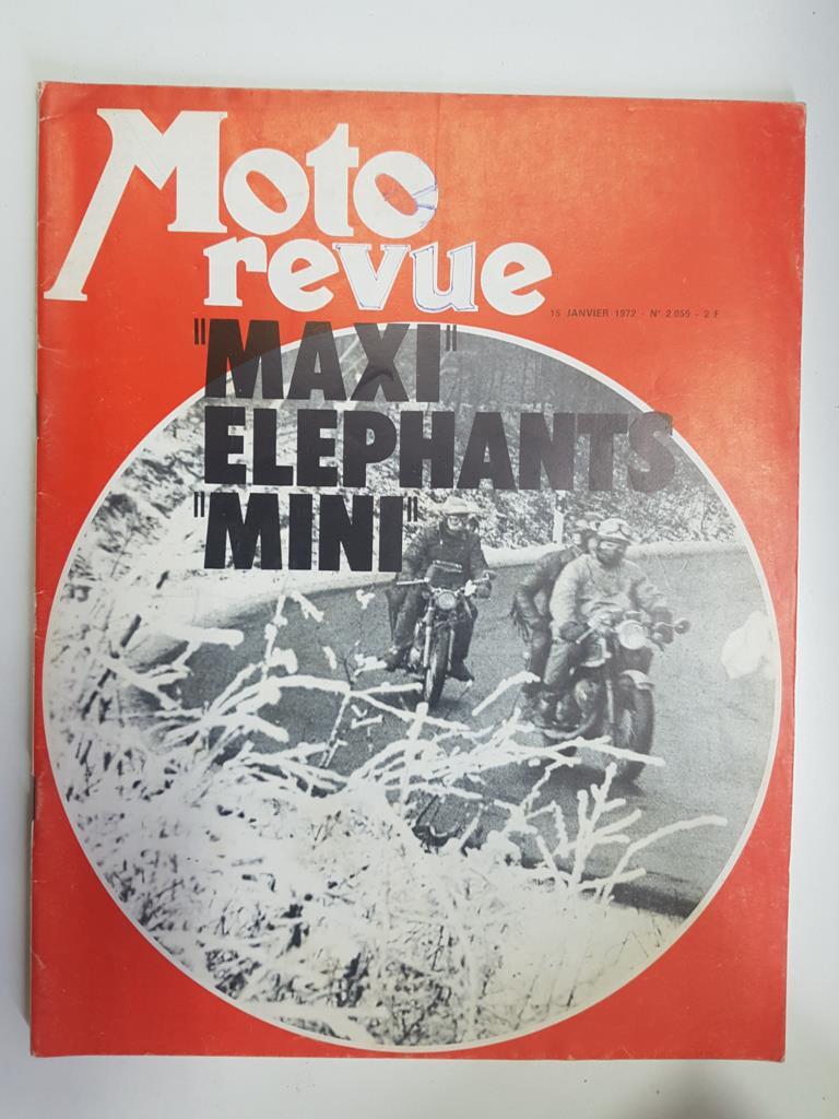 Revista: Moto revue num 2059 15 janvier 1972 - Maxi elephants mini