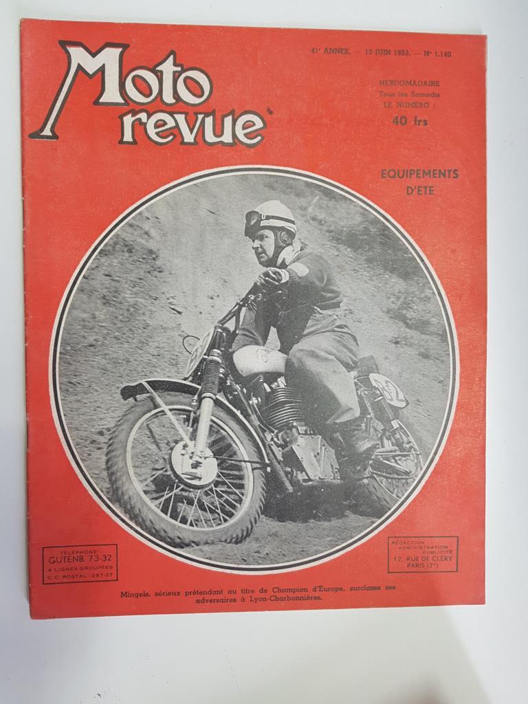 Revista: Moto revue num 1140, 13 juin 1953 -  Equipements d'Ete
