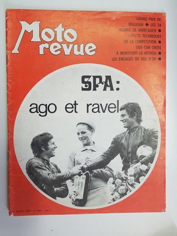 Revista: Moto revue num 1989, 18 juillet 1970 - Spa ago et ravel. Couverture: Photo Philippe Folie-Dupart 