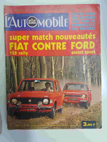 Revista: L'Automobile numero 307 decembre 1971 - Poster central: Ronnie Peterson et sa March 711 championnat mondial 1971