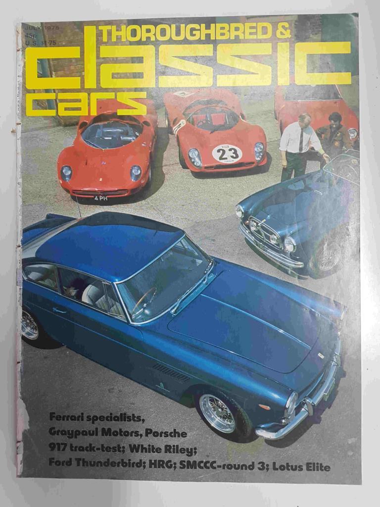 Revista: Thoroughbred & Classic cars vol. 2 num 10, july 1975 - Ferrari specialists, Ford Thunderbird