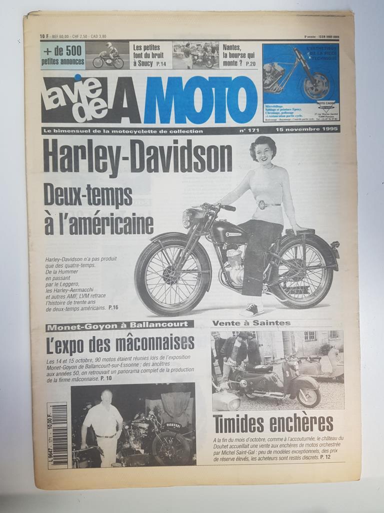 Revista, Magazine: La Vie de l'Auto num 171, novembre 1995 - Harley Davidson deux-temps à l'américaine