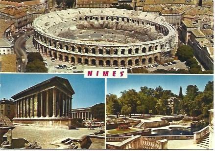 POSTAL L00467: Vistas de Nimes, Francia