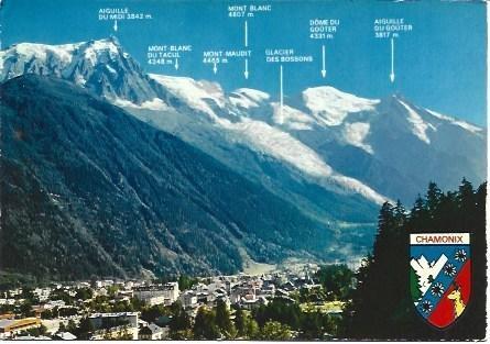 POSTAL L00468: Picos de Chamonix en los Alpes de Francia