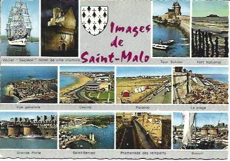 POSTAL L00462: Vistas de Saint Malo, Francia
