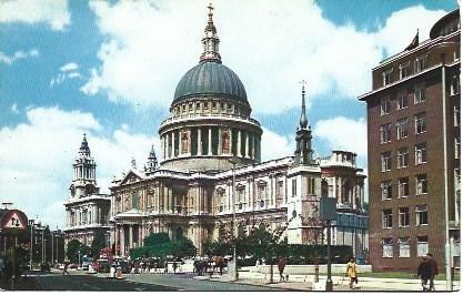 POSTAL L00443: Vista de Saint Paul en Londres
