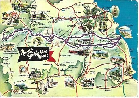 POSTAL L00455: Plano del norte de Yorkshire
