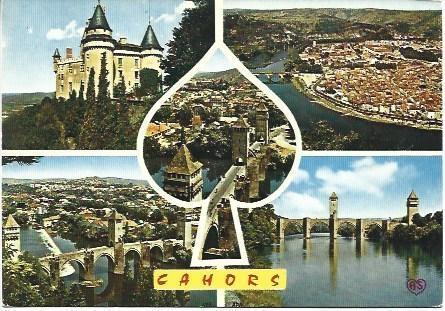 POSTAL L00504: Vistas de Cahors, Francia