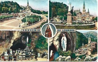 POSTAL L00485: Souvenir de Lourdes