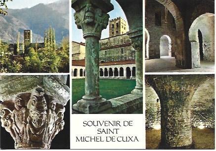 POSTAL L00493: Vistas varias de Saint Michel de Cuxa, Francia