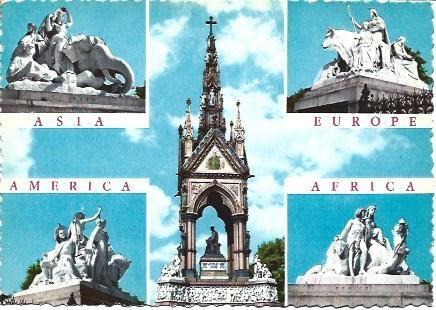 POSTAL L00437: Cuatro continentes