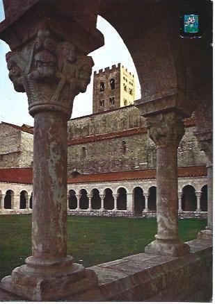 POSTAL L00371: Claustro y torre de Sant Miquel de Cuxa, Francia