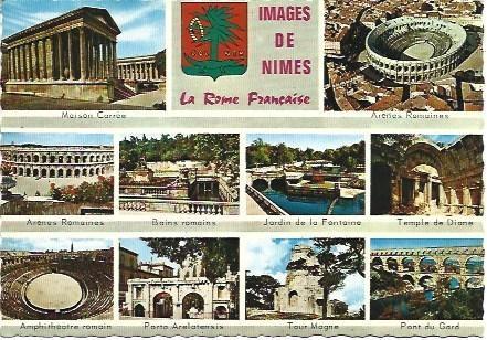 POSTAL L00407: Vistas varias de Nimes, Francia