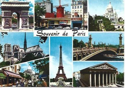 POSTAL L00525: Souvenir de Paris