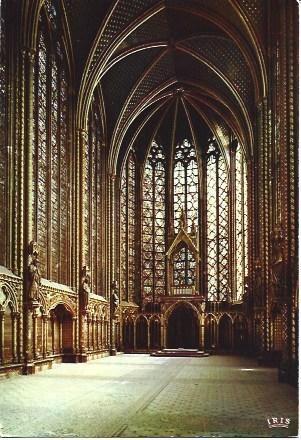POSTAL L00647: Interior de la Santa Capilla de Paris