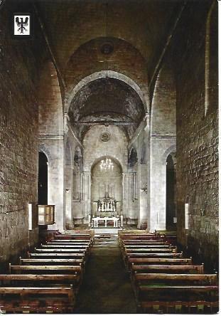 POSTAL L00615: Interior del Monasterio de Sant Joan de les Abadesses