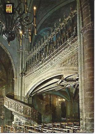 POSTAL L00618: Coro de la iglesia de Morella, Castellon
