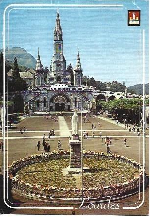 POSTAL L00654: Basilica y Virgen de Lourdes