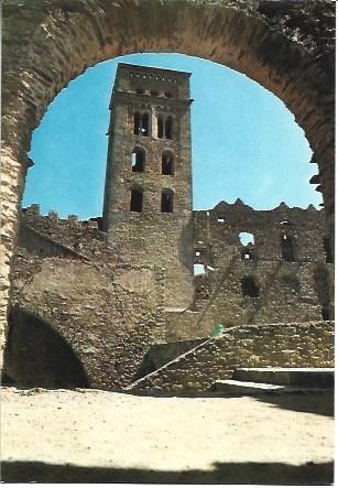 POSTAL L00629: Torre del Monasterio de Sant Pere de Roda, Girona
