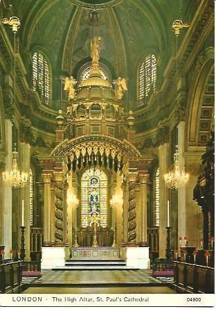 POSTAL L00658: Altar de la catedral de Londres