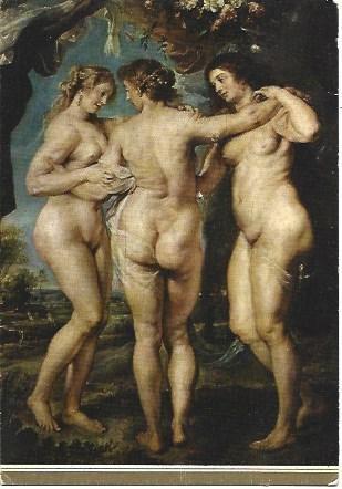 POSTAL L00677: Las tres Gracias, por Rubens