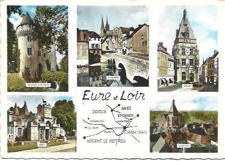 POSTAL L00596: Eure et Loir, Francia