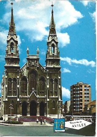 POSTAL L00606: Iglesia de La Merced en Aviles