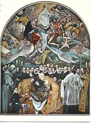 POSTAL L00607: Entierro del Conde de Orgaz, por El Greco