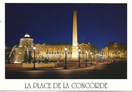 POSTAL L00121: Plaza de la Concordia de Paris