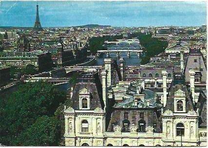 POSTAL L00129: Los siete puentes de Paris