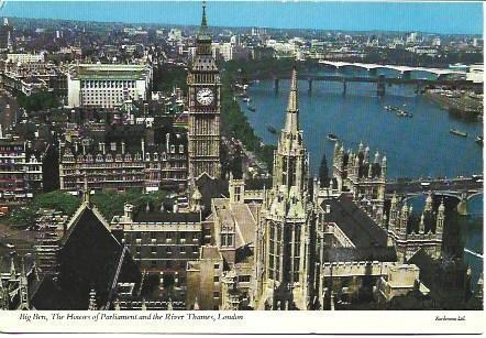 POSTAL L00098: Vista del Big Ben de Londres