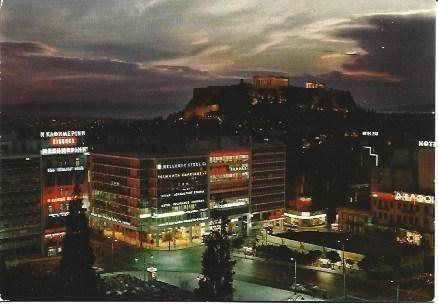 POSTAL L00103: Acropolis de Atenas iluminada