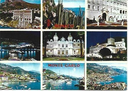 POSTAL L00104: Vistas de Montecarlo, en Monaco