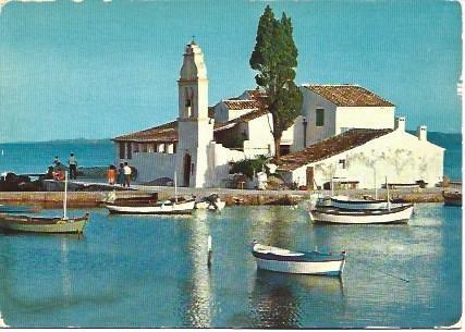 POSTAL L00107: Monasterio de Vlacherna en Corfu, Grecia