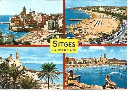 POSTAL L00161: Vistas de Sitges, Barcelona
