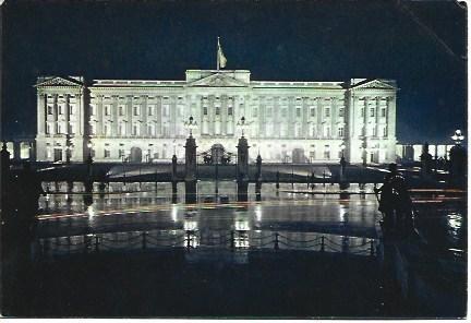 POSTAL L00024: Palacio de Buckingham de noche, Londres