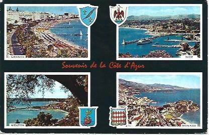 POSTAL L00027: Vistas de Azur, Francia