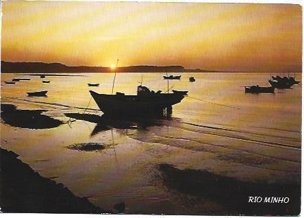 POSTAL L00028: El rio Miño en Portugal