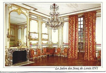 POSTAL L00038: Salon de Juegos de Luis XVI en Versalles