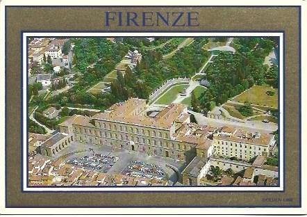 POSTAL L00005: Vista aerea del Palacio Pitti de Florencia