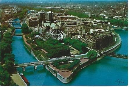 POSTAL L00060: Vista aerea trasera de Notre Dame de Paris