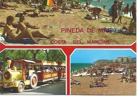 POSTAL L00288: Vistas de Pineda de Mar, Barcelona