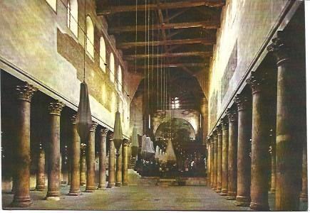 POSTAL L00299: Interior de la Iglesia de la Natividad en Belen